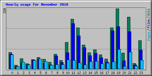 Hourly usage for November 2010